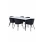 Jimmy Dining Table - Black / White HPL+Berit Chair - Black / Black Velvet_6