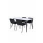 Jimmy Dining Table - Black / White HPL+Tvist Chair - Black / Black PU_4