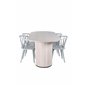 Bianca Oval Dining Table , White Wash Black Veneer+Bullerbyn Windsor Dining Chair , Grey_4