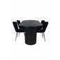 Bianca Oval Dining Table , Black Black Veneer+Limhamn Light , Chair , Black Velvet_4