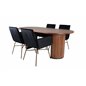 Bianca Oval Dining Table - Walnut / Black Veneer+Pippi Chair - Distressed Copper / Black Velvet_4