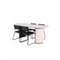 Bianca Oval Dining Table - White Wash / Black Veneer+Kenth Chair - Black / Black PU_4