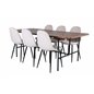 Uno Dining Table - Black / Walnut Veneer+Polar Dining Chair- Black legs / Beige Velvet (ersätter 19902-880)_6