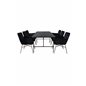 Uno Dining Table , Black Black Veneer+Pippi Chair , Black Black Velvet_6