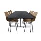 Uno Dining Table , Black Black Veneer+Bali dining chair , Nature Black_6