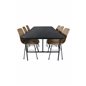 Uno Dining Table , Black Black Veneer+Bali dining chair , Nature Black_6