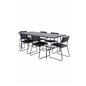 Uno Dining Table - Black / Black Veneer+Kenth Chair - Black / Black PU_6