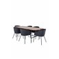 Uno Dining Table - Black / Walnut Veneer+Berit Chair - Black / Black Velvet_6