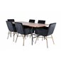 Uno Dining Table - Black / Walnut Veneer+Pippi Chair - Distressed Copper / Black Velvet_6