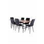 Uno Dining Table - Black / Walnut Veneer+Windu Lyx Chair - Black / Black Velvet_6