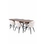 Uno Dining Table - Black / Walnut Veneer+Velvet Stitches Chair - Black / Beige Velvet_6