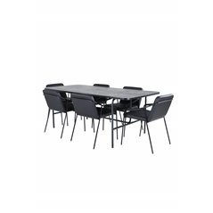 Uno Dining Table - Black / Black Veneer+Tvist Chair - Black / Black PU_6