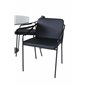 Pillan Oval Dining Table - Black / Black Glass Marble+Tvist Chair - Black / Black PU_4