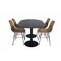 Pillan Oval Dining Table , Black Black Glass Marble+Bali dining chair , Nature Black_4