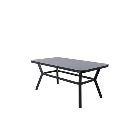 Virya matbord - svart Aluminium / grått glas - litet bord