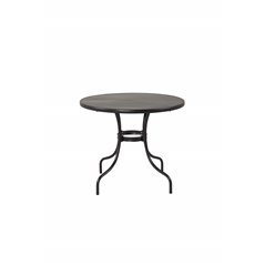 Nicke Dining Table - Black Steel - ø90cm