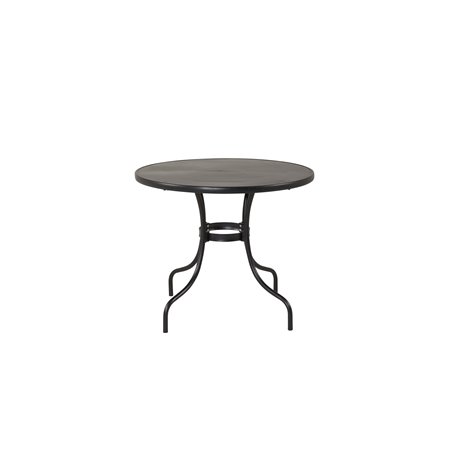 Nicke Dining Table - Black Steel, ø90cm