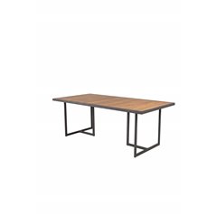 Khung illallinen Table - Black Steel / Acacia (teklook) - 200*100cm