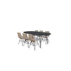 Viga Dining Table - Black Steel / Grey Spray Jäätelö - 200*100cm