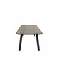 Paola matbord - svart stål / naturvicker - 200 * 100