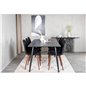 Dipp Dining Table - 180*90cm - Black Veneer / all black legs , Polar Dining Chair - Walnut Legs - Black Fabric_6