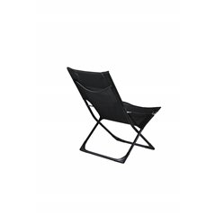 Seville Foldable relax chair - Black frame/black cushion