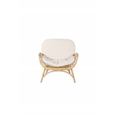 Moana lounge chair- bamboo/white cushion