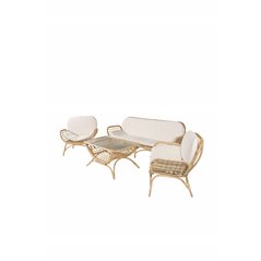Moana 2-seat sofa- bamboo/white cushion