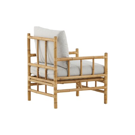 Cane 1-seat sofa - Bamboo / Grey Cushion