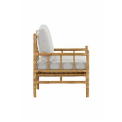 Cane 1-seat sofa - Bamboo / Grey Cushion