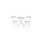 Marseille vikbar Steel Bistro Set - Vit