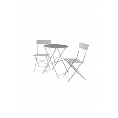 Marseille vikbar Steel Bistro Set - Vit