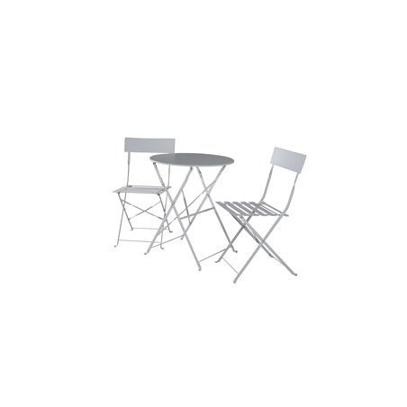 Marseille vikbar Steel Bistro Set - Vit