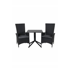 Way café table 70*70, Padova Chair (Recliner) - Black/Grey_2