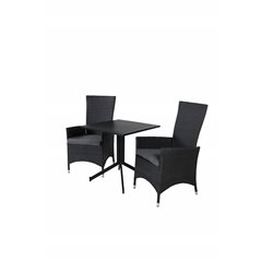 Way café table 70*70, Padova Chair (Recliner) - Black/Grey_2