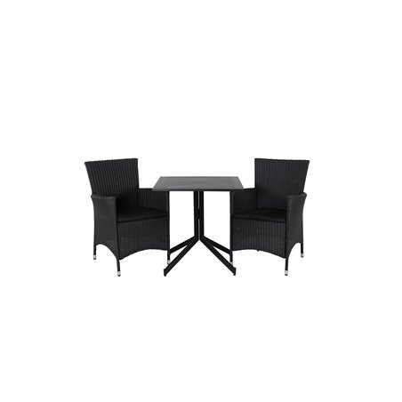 Way café table 70*70, Knick Armchair - Black_2