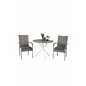 Parma Café Table ø90 - Valkoinen/Grey, Anna Chair Grey_2