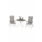 Parma Café Table ø90 - White/Grey, Albany 5 Valkoinen/Grey_2