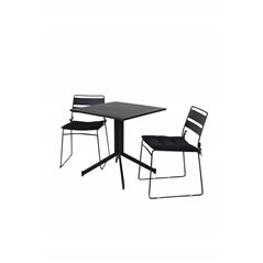Way café table 70*70, Lina Dining Chair - Black_2