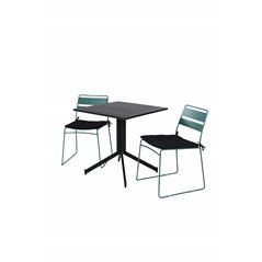 Way café table 70*70, Lina Dining Chair - Green_2