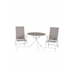 Parma Café Table ø90 - White/Grey, Break 5:pos Valkoinen/Grey_2