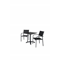 Colorado70 musta/musta SanTorini Arm Chair Black Alu/Black Textilene (käytetty)