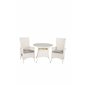 Volta Table ø 90 - White/Glass, Padova Chair