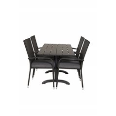 Denver 70*120 Black/Black, Anna Chair - Black_4