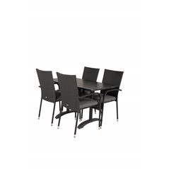 Denver 70*120 Black/Black, Anna Chair