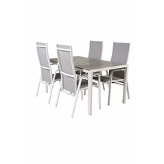 Break Table 150*90 - White/Grey, Copacabana Recliner Chair - White/Grey_4