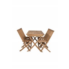 Kenya Dining Table 120*70*H75 - Teak, Kenya Folding Chair w/o Armrest - Teak_4