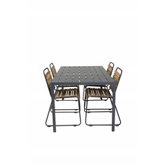 Break pöytä 150*90 – Black/Black, Bois Dining Chair – Black Alu