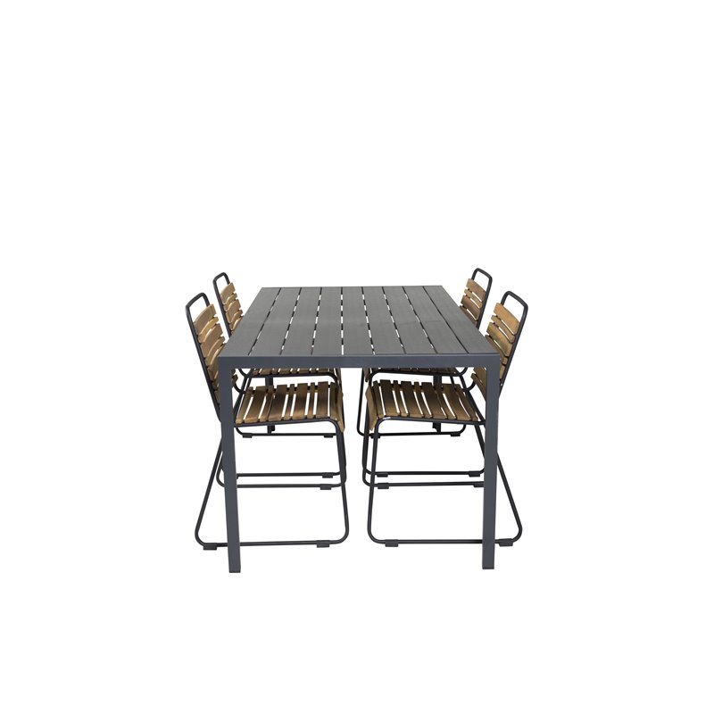 Break pöytä 150*90 – Black/Black, Bois Dining Chair – Black Alu