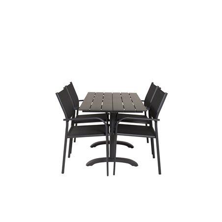 Denver 70*120 Black/Black SanTorini Arm Chair Black Alu/Black Textilene (käytetty)